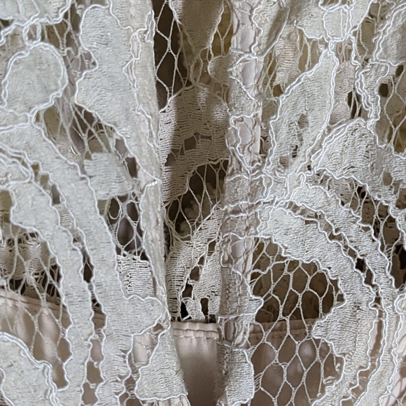 J.Crew Cocktail Dress in Cream lace over sleeveless bodice - Picture 4 of 9